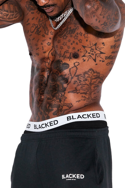 Blacked Mens Boxer Briefs in Black