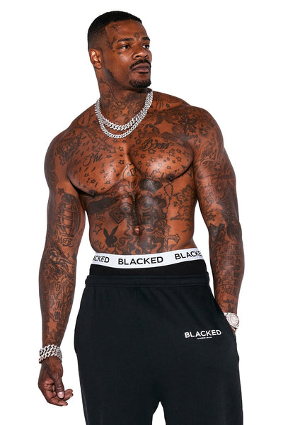 Blacked Mens Boxer Briefs in Black