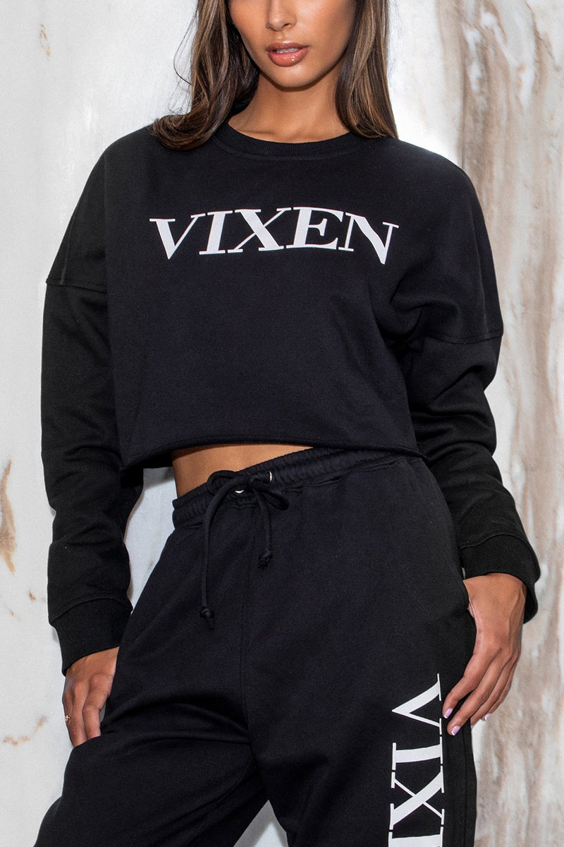 Vixen Cropped Loungewear Sweatshirt Sweatshirts VIXEN 