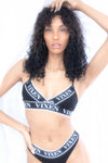 Vixen Icon Thong Panty (Noir) Lingerie VIXEN
