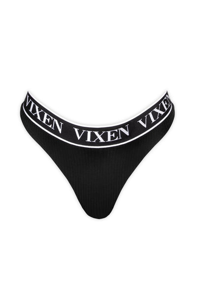 Vixen Icon Thong Panty (Noir) Lingerie VIXEN