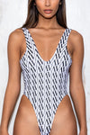 Vixen V Print One Piece Swimsuit Swimwear VIXEN